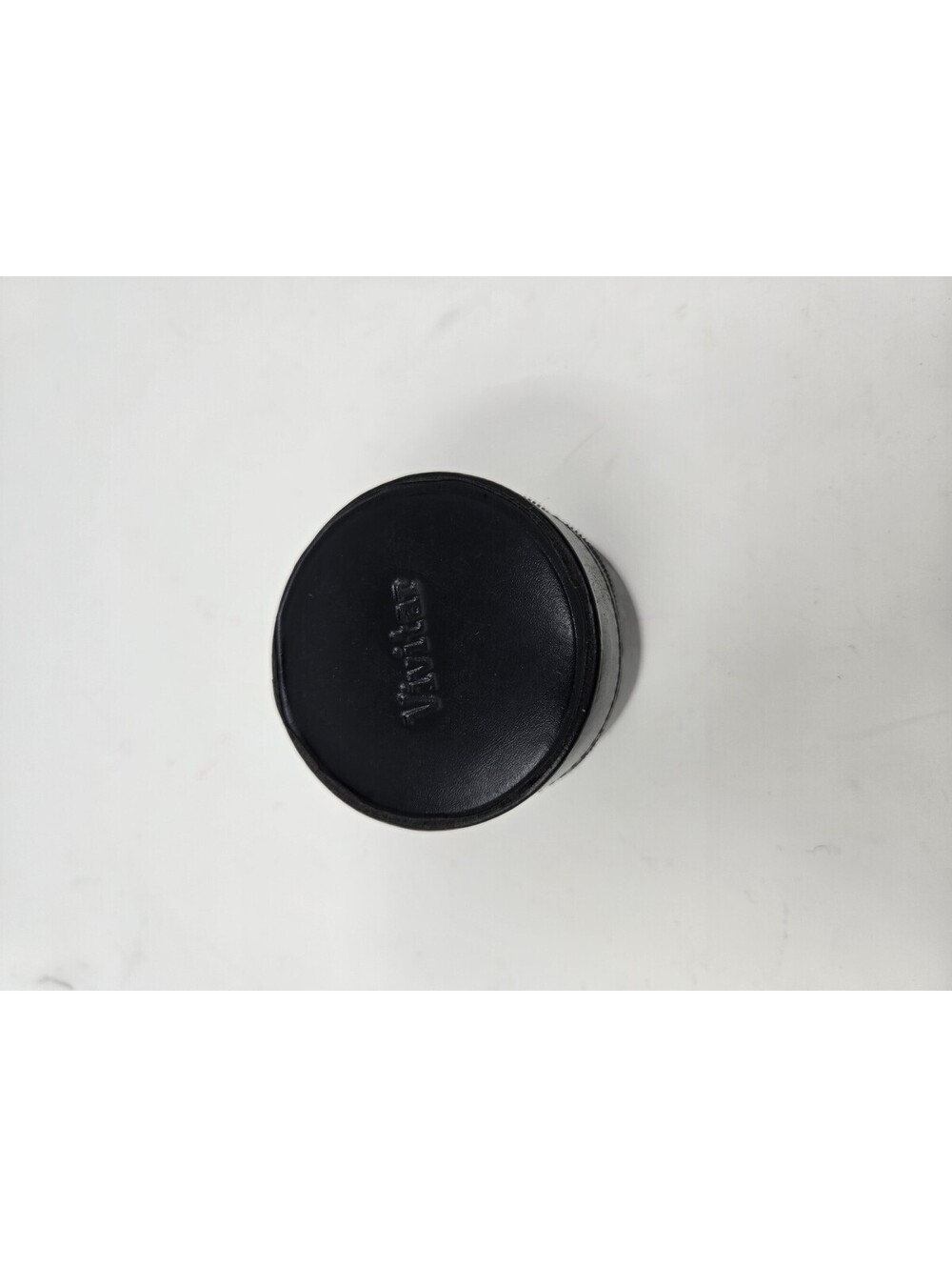 Vintage Vivitar Black Faux Leather Camera Lens Case / Protective Cap